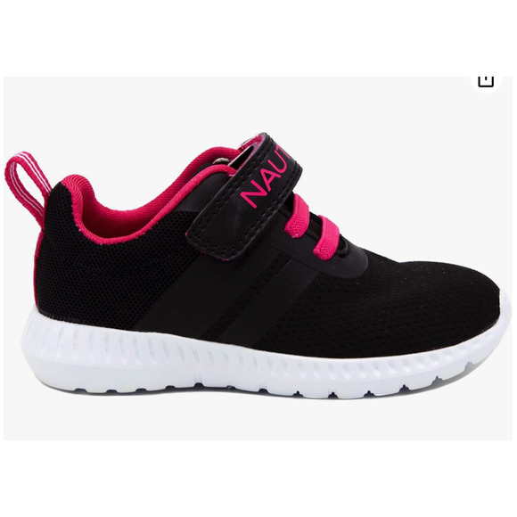 Nautica Toddler Girls Towhee Sneakers NEW in box Size 9 Black and pink $40 MSRP - Picture 3 of 5